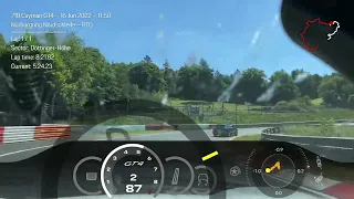 Porsche GT4 at the Nurburgring using Porsche track Precision