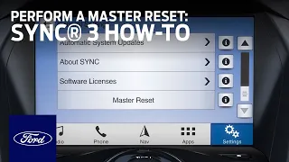 SYNC® 3: How to Perform a Master Reset | Ford How-To | Ford