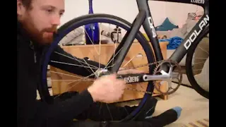 Fitting rear wheel and adjusting chain tension on a track or fixed gear bike