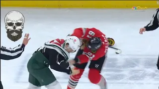 2 Fights Break Out Between The Blackhawks And Wild | Stillman vs. Duhaime & Entwistle vs. Dewar