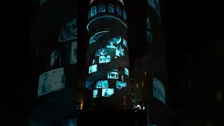 10 Kasım Galata Kulesi 3D Projection Mapping Gösterisi