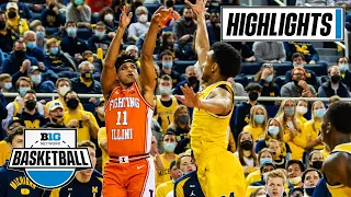 Illinois at Michigan | Highlights | Big Ten Men's Basketball | Feb. 27, 2022