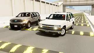 car vs 100 speed bumps | BeamNG drive