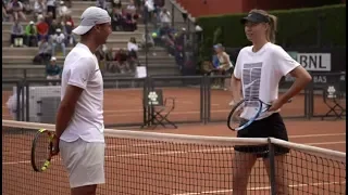 Maria Sharapova practices with Rafael Nadal | Rome Masters 2018