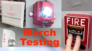 March testing, Fire Alarm, Emergency Generator and Lighting.