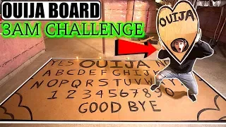 (Scary) Playing The WORLDS Biggest Ouija Board at 3AM CHALLENGE! **IT WORKED!**