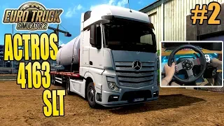 Euro Truck Simulator 2 W/Logitech G27 + Excelvan Q8 4K #2-" DRIVING MERCEDES-BENZ ACTROS 4163 SLT"