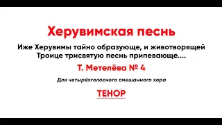 🎼 Херувимская песнь. Т. Метелёва № 4 (тенор)