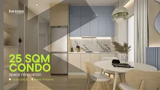 SMALL HOUSE DESIGN | 25 SQM Condo Apartment BUDGET makeover in the Philippines | D5 Render