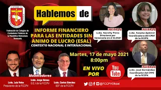 HABLEMOS DE: Informe Financiero para las Entidades Sin Ánimo de Lucro (ESAL).
