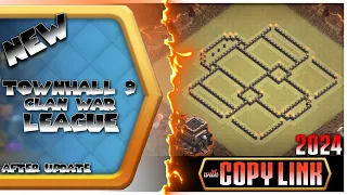 New 2024 !!! Townhall 9 Clan War League Base | Th9 Warbase | Clash of Clans