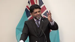 Fijian Attorney-General holds a Press Conference