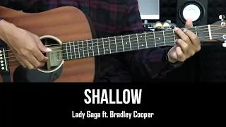 Shallow - Lady Gaga ft. Bradley Cooper | EASY Guitar Tutorial - Chords / Lyrics - Guitar Lessons