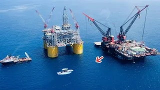 24 Hours At World's BIGGEST Oil Rig! In A 24' Boat