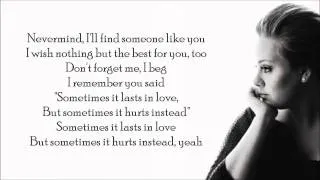 Adele - Someone Like You (Live from the BRITs) Lyrics Video