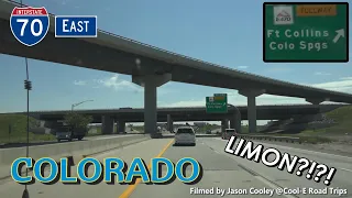 I-70 EAST in Colorado: Denver to the Legendary Control City of Limon