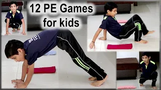 12 Fun physical education games at home | PE games | PE Home Learning | Indoor activities for kids