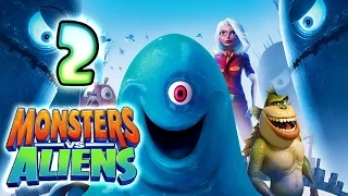 Monsters VS Aliens Walkthrough Part 2 (PS3, X360, Wii, PS2) ~ Missing Link Level 2