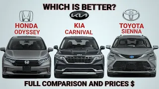 Which minivan would you buy? 2024 Honda Odyssey, 2024 Kia Carnival, 2024 Toyota Sienna