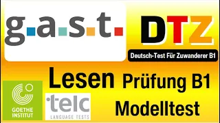 Neuste - B1 Prüfung - Lesen - G.A.S.T DTZ  2024 TEST- DTZ Prüfung