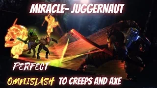 Omnislash Creep Wave Technique by Miracle- Juggernaut and MinD ControL ES Dota 2