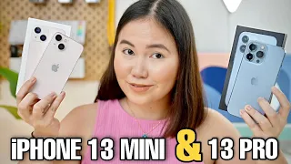 iPHONE 13 MINI in Pink & iPHONE 13 PRO in Sierra Blue UNBOXING