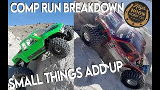 The Little Things Add Up FAST! [RC Crawler Class 2 Comp Runs 10 Gate Practice Slo-mo and Commentary]