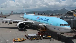 Korean Air 777-300ER Seoul Incheon (ICN) To Hong Kong (HKG) "Full Flight"