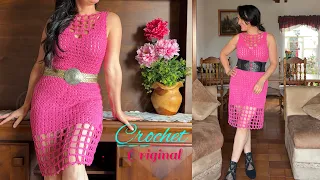 Vestido tejido a crochet🌹Para brillar en esta primavera verano🌷