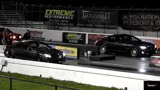 540 HP BMW Alpina B7 vs 621 HP Mercedes CL65 AMG - 1/4 Mile Drag Race - Road Test TV ®