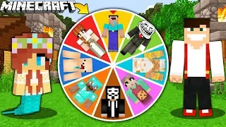 KOŁO FORTUNY CIEKAWYCH POSTACI - NOOB, PRO, HAKER, BÓG, DZIECKO W MINECRAFT!