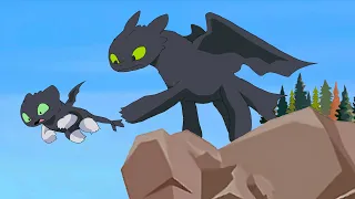 Toothless and his babies / Chimuelo y sus bebés Parte 2