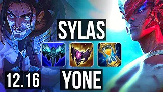 SYLAS vs YONE (MID) | 13/1/8, 9 solo kills, 66% winrate, Legendary | KR Diamond | 12.16