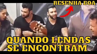 Gusttavo Lima em RESENHA com Eduardo Costa, Leonardo e Zé Felipe e mais um “anão” invade o palco” kk