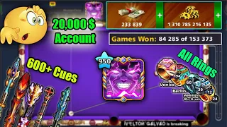 8 Ball Pool - Most Expensive Account in the WORLD 600+ Cues 230K Cash 1.3 Trillion Coins