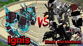 Minecraft |Mobs Battle | Ignis ( L_Ender 's Cataclysm ) VS  Blood and Madness