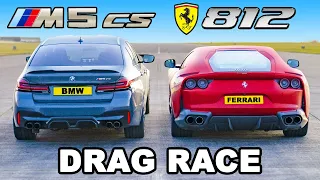 Ferrari 812 v BMW M5 CS: DRAG RACE