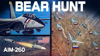 BEAR HUNT | F-14 Tomcat + Aim-260 JATM Vs Su-35 / Su-30 Flanker | Digital Combat Simulator | DCS |