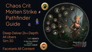 [PoE 3.21] Chaos Crit Molten Strike Pathfinder Guide - Deep Delver - Uber Bosser