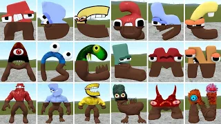 TURNING INTO CHOCOLATE ALL 3D ALPHABET LORE FAMILY in Garry's Mod