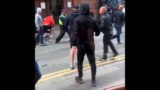 Man United & Leeds fans fight before the game #shorts #manutdandleedsfansfight