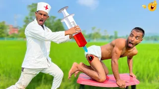 Must Watch Comedy Video 2022 Top New Funny Video 2022 Injection Wala Comedy Video Doctor Funny E 99