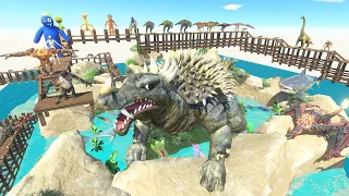 Hunting Dinosaurs and Jumping in Lake with Anguirus - Animal Revolt Battle Simulator