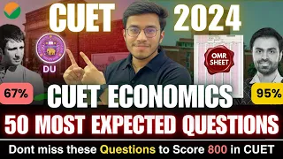 CUET 2024 Economics MCQs Preparation One shot Syllabus Previous year Questions Mock PYQs Admit card