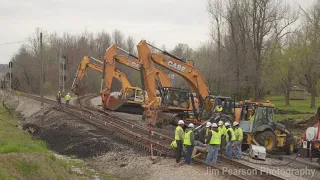 CSX Henderson Subdivision - Timelapse of the switch replacement at Mortons Gap, Ky