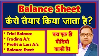 How to Make Balance Sheet in Excel | Trading A/c | Profit & Loss A/c | Create Balance Sheet