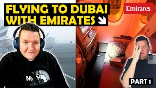 Travelling to Dubai from Manchester with Emirates (in Economy) | A380 | Travel Vlog