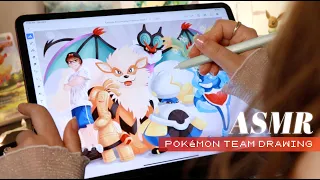 ASMR 🤍 Quietly Drawing Beside You! Pokémon Digital Art & iPad Sketching