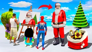 GTA 5 | GTA5 BUT WHATEVER SANTA CLAUS CHRISTMAS SHINCHAN, FRANKLIN & HULK DRAWS COMES TO REAL LIFE