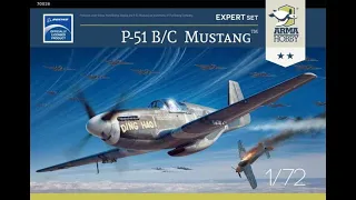 Taking a look at New ARMA hobby 1/72  scale aircraft ( P51 B/C Mustang)